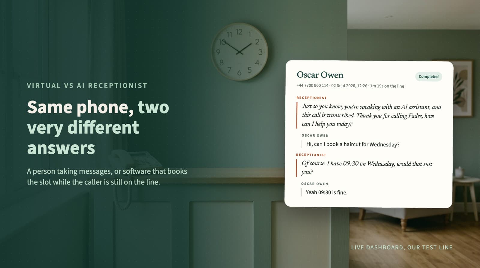 Virtual Receptionist vs AI Receptionist: Which Does a UK Small Business Need? (2026)